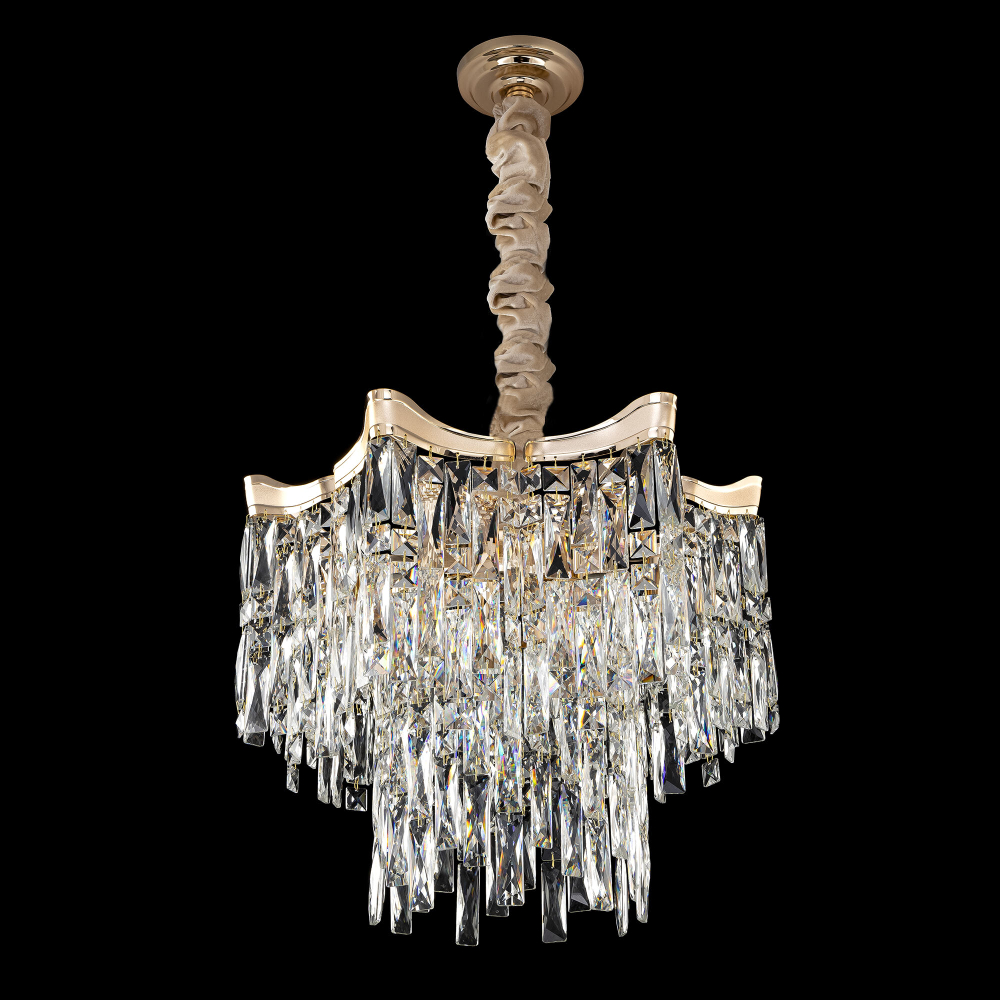 Citilux Моника CL308252 Люстра хрустальная подвесная Золото