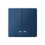 ARTGALLERY 2-клавишный ВЫКЛЮЧАТЕЛЬ с подсветкой, сх.5а, 10АХ, механизм, быстрозажим. клем., АКВАМАРИ