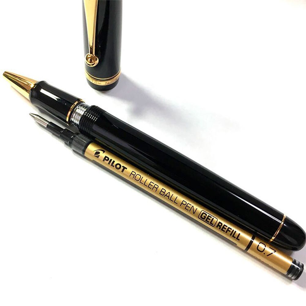 Ручка роллер Pilot Custom 74 черная (LKK-7SR-B) 3