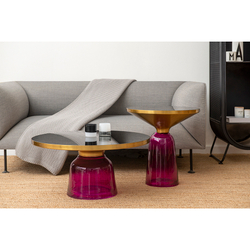 Столик кофейный Berg Odd 75см черный/фиолетовый