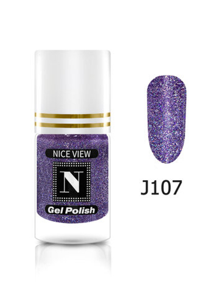 Nice View Гель-лак для ногтей Luma Glitte, J-107, Ametrine, 7 мл