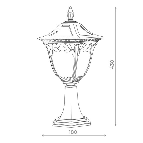 SL083.705.01 Светильник уличный наземный ST-Luce Кофейный/Кофейный, Прозрачный E27 1*60W CHIANI