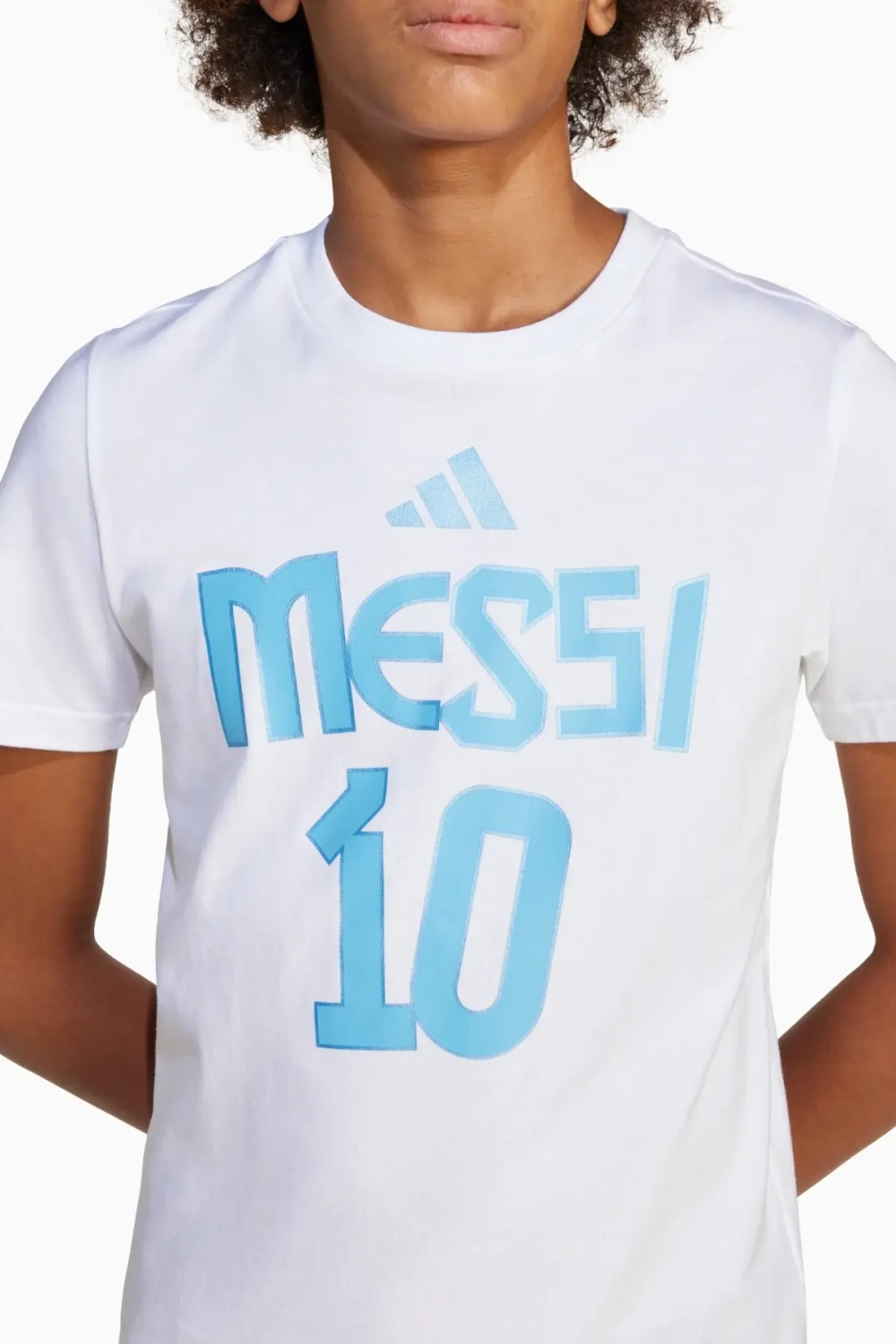 Футболка adidas Messi Name and Number Graphic Junior - белый