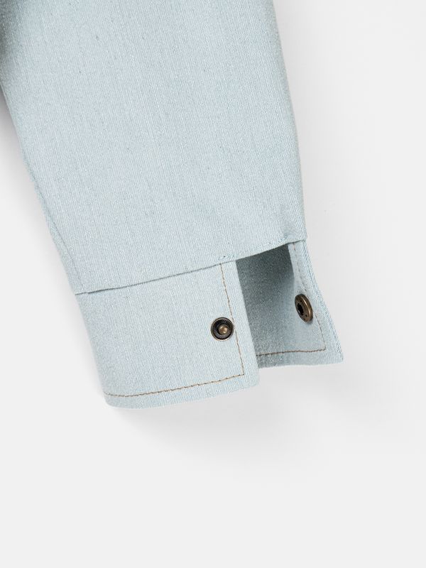 Рубашка джинсовая укороченная 