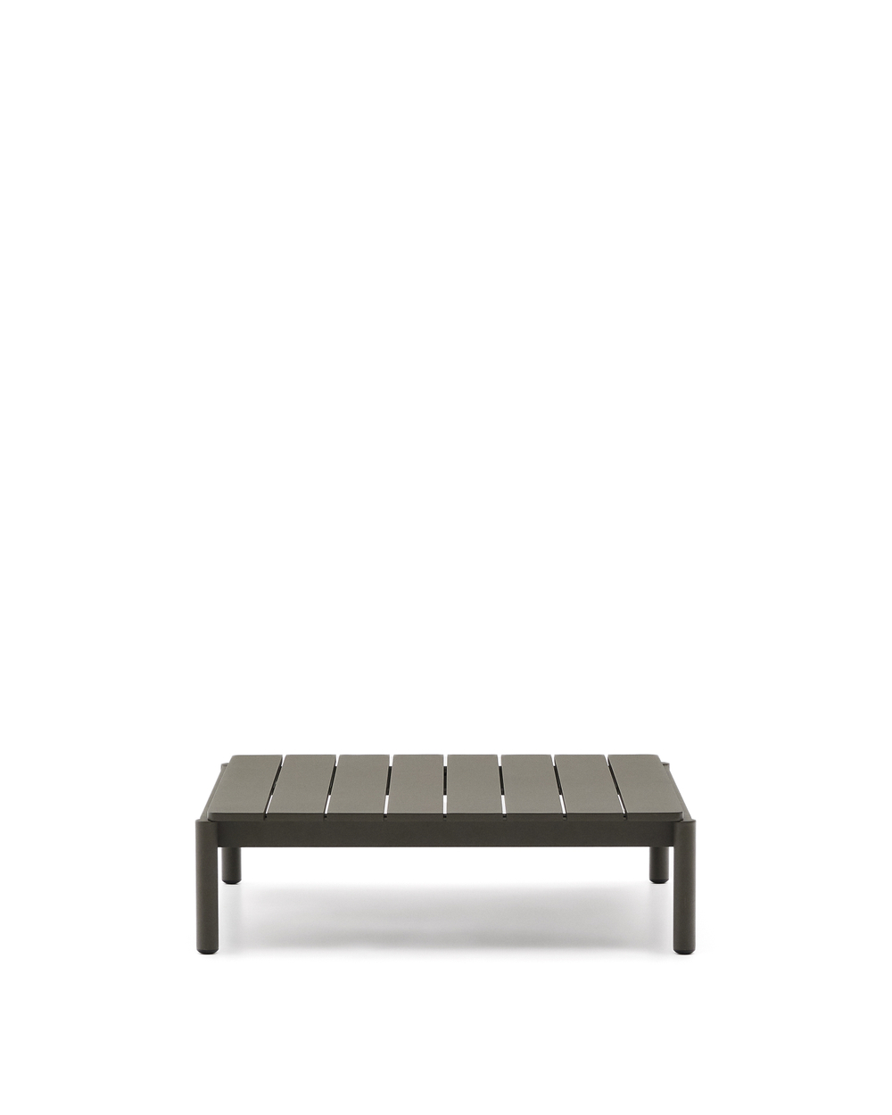 Журнальный столик Sorells из зеленого алюминия 89 x 91 см