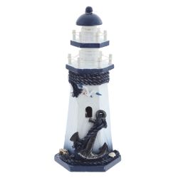 GAEM Фигурка декоративная "Маяк" (подсветка 3xLR44) , L11,5 W10 H26,5 см . 4в.
