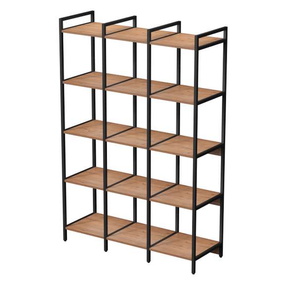 10ССТ.5.400 Стеллаж средний тройной 5 полок, узкий (1160*400*1704)