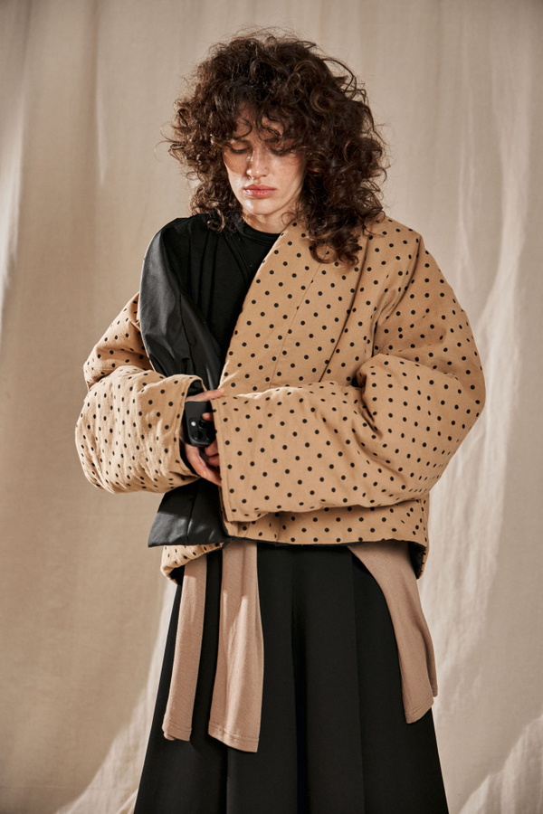 Куртка двусторонняя TULUP camel/black