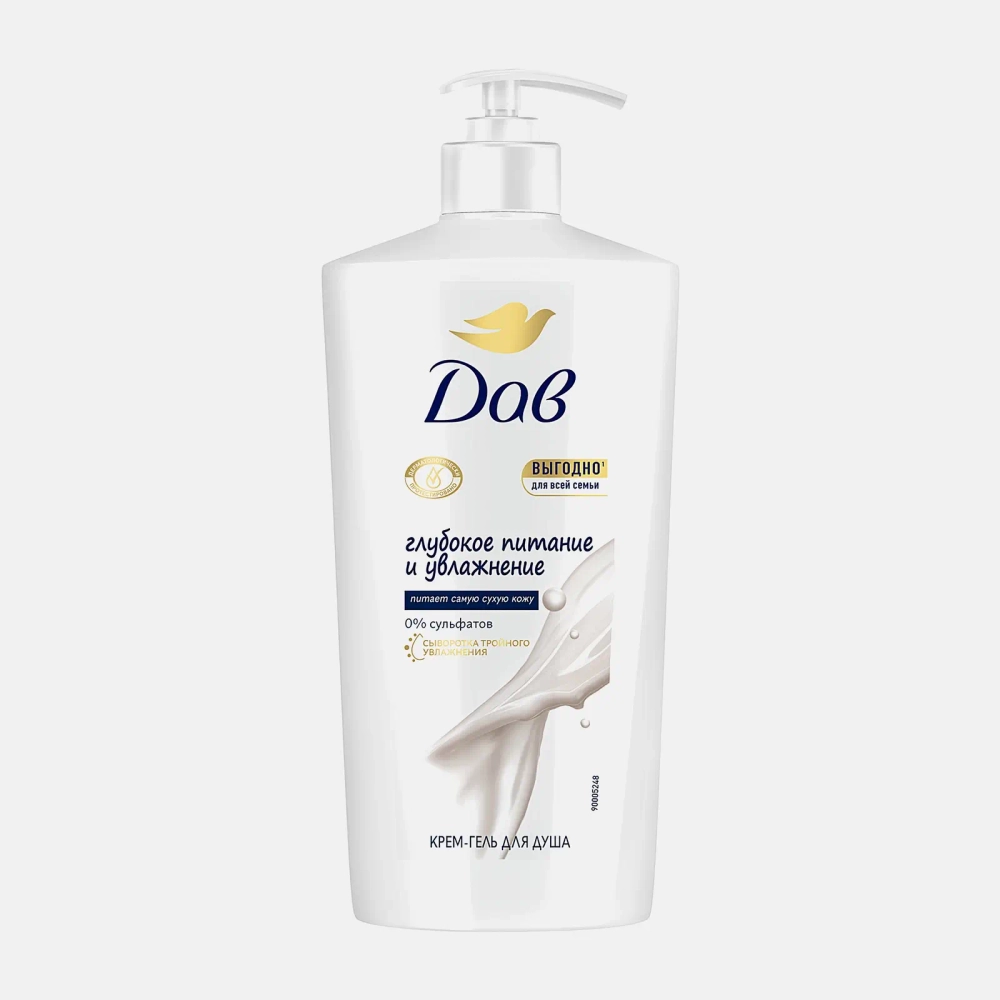 Крем-гель для душа Дав Для всей семьи Глубокое питание и увлажнение 610мл