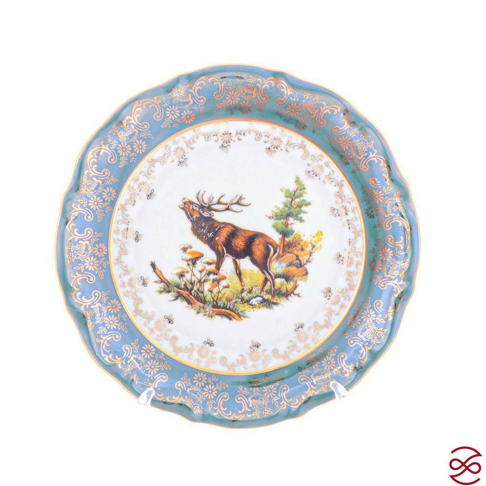 Набор тарелок Repast Охота зеленая Мария-тереза 19 см (6 шт)