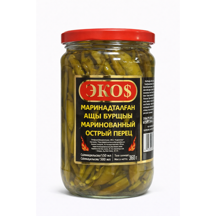 Перец маринованный ЭкоS острый 275 гр