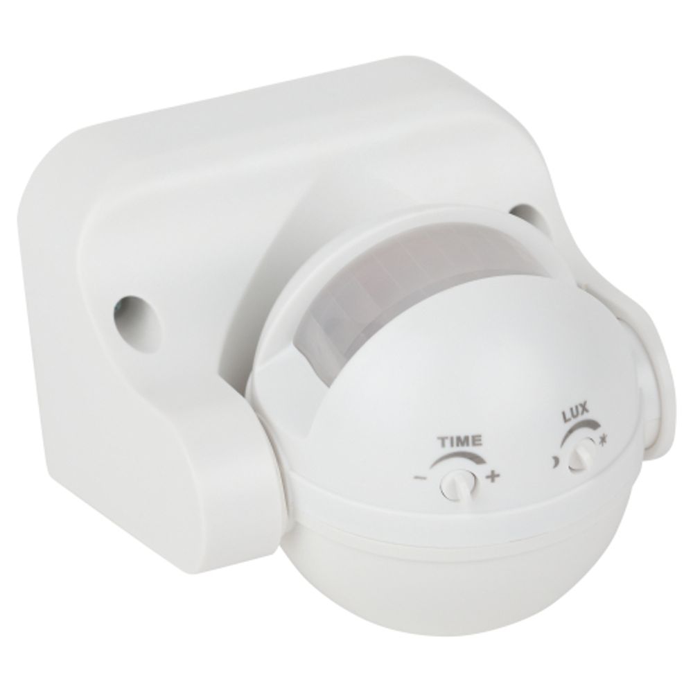 Датчик движения ЭРА MD 03 для дома инфракрасный белый 1200 Вт угол 180° 12 м