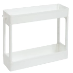 Этажерка узкая 2-х ярусная (белый)