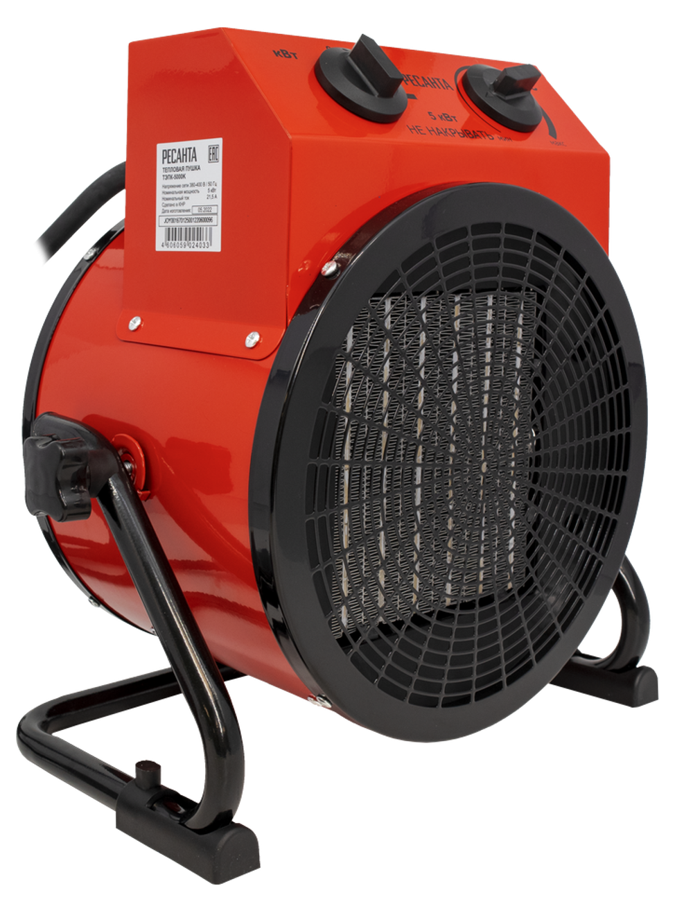 Электрическая тепловая пушка РЕСАНТА ТЭПК-5000K - [5 кВт / 380В]