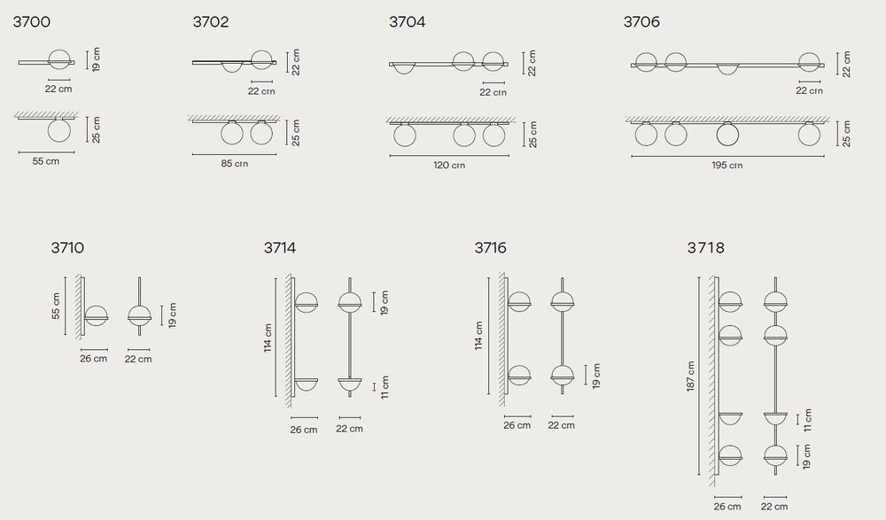 Бра Palma Wall Lamp 1 Шар By Imperiumloft