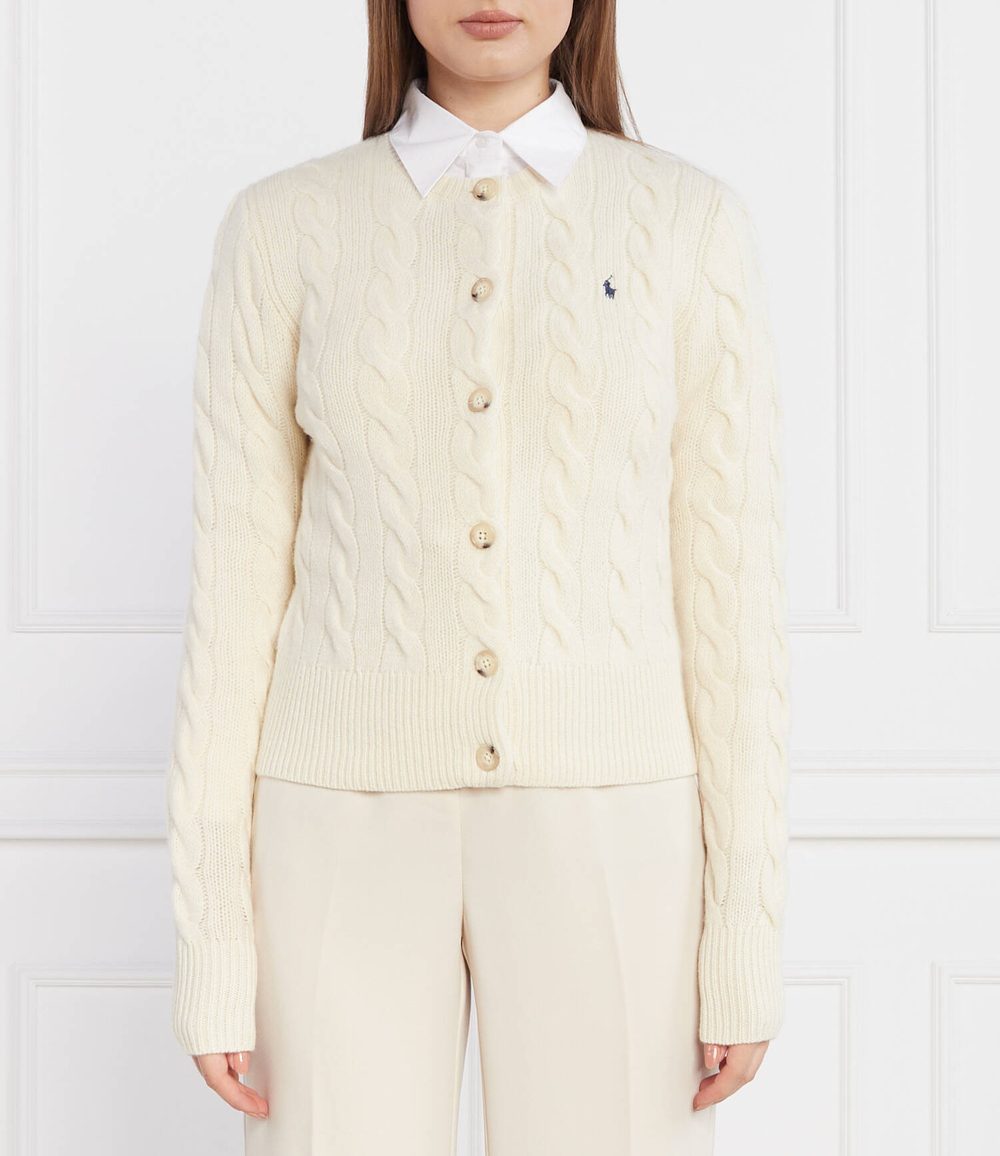 Хлопковый кардиган POLO RALPH LAUREN - кремовый(211910443)
