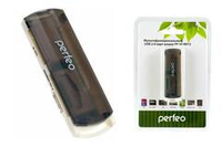 Картридер Универсальный SD/MMC+Micro SD+MS+M2 PERFEO PF-VI-R013 черный