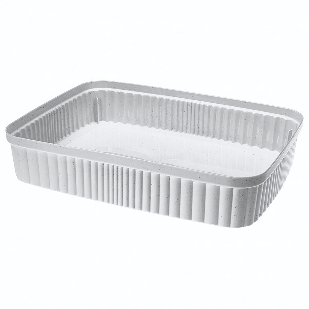 Лоток "velvet", 360х265х70 мм, 5,5л (светло-серый флэк)