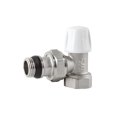 Угловой запорный клапан для радиатора с самоуплотняющимся сгоном UHT 1/2"