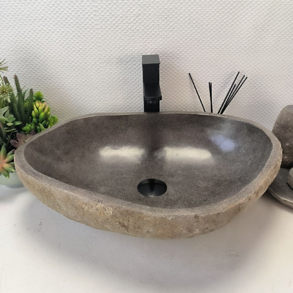 Раковина из речного камня RS-63388 (54*41*16) 0123