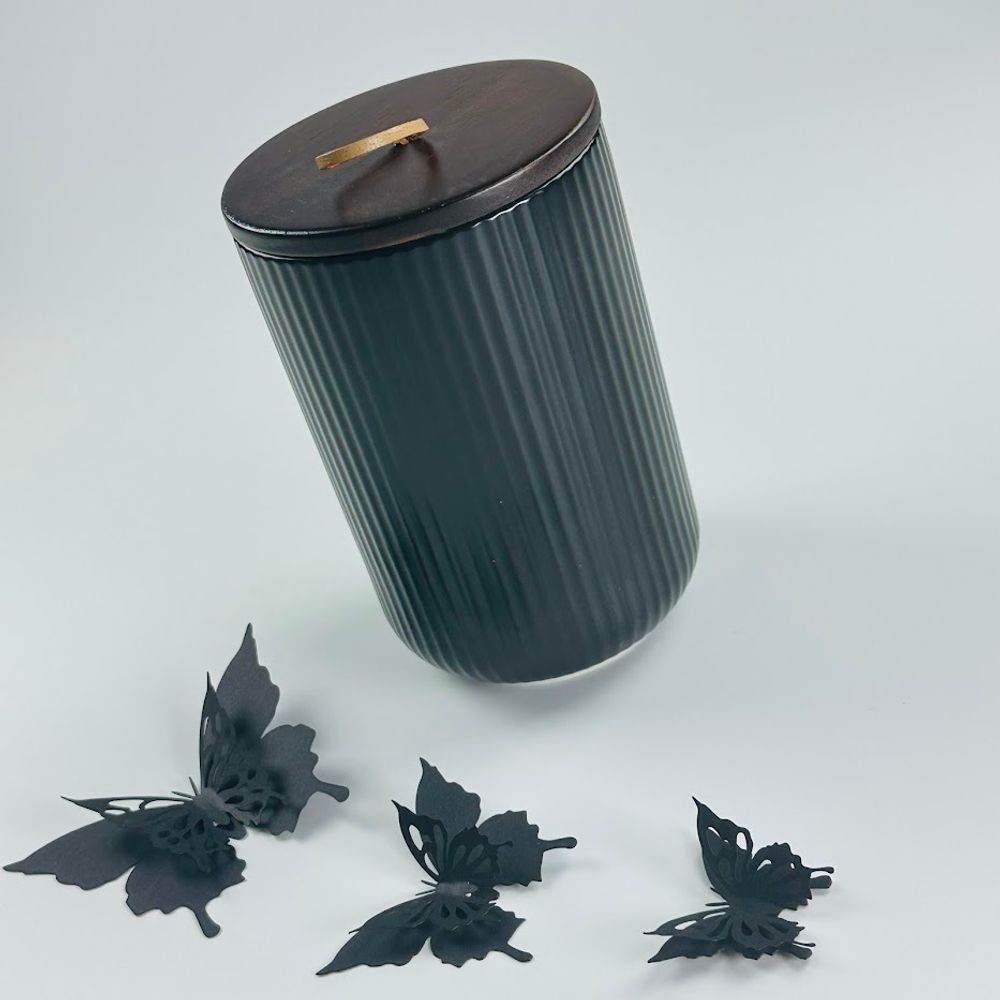 Lenardi 235-024 Банка с крышкой 15см(800мл) BLACKWOOD в под.уп.(х24)Фарфор