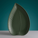 Блюдо сервировочное in the forest leaf, 26х38 см, серо-зеленое