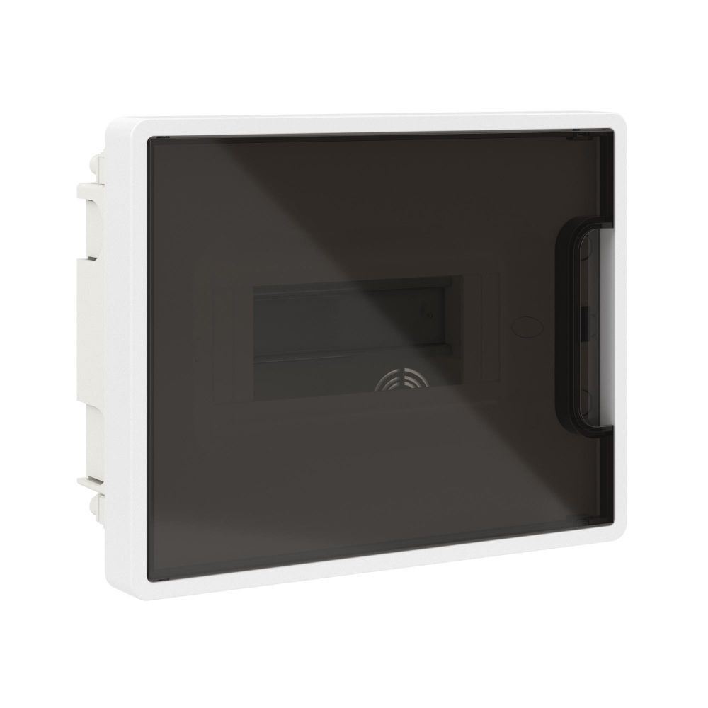 Щиток 8 мод встраиваемый,IP41 белый, с тонированной дверцей, с 1 шинойPEN 8 отв.