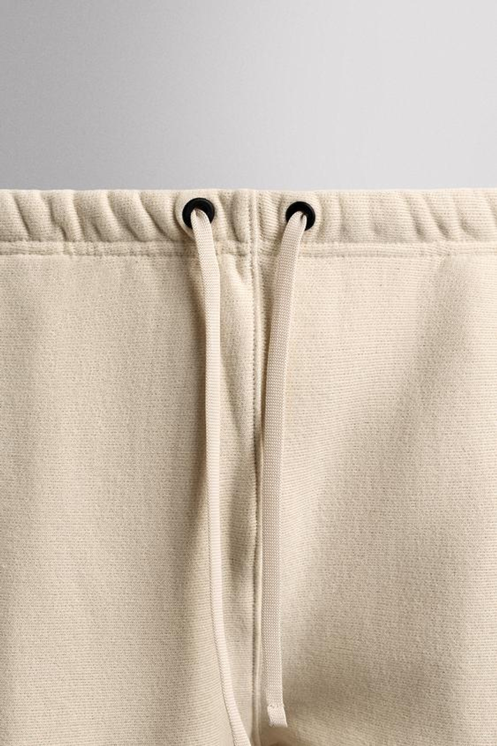 ZARA БРЮКИ-ДЖОГГЕРЫ ХЛОПКОВЫЕ, ЭКРЮ