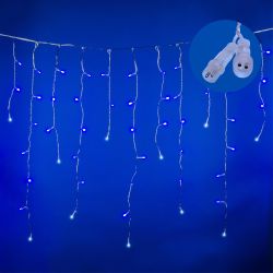 ULD-B3007-200-TTK BLUE-WHITE IP44 Бахрома светодиодная с эффектом мерцания. 3м. Соединяемая. 200 светодиодов. Синий и белый свет. Провод прозрачный. ТМ Uniel