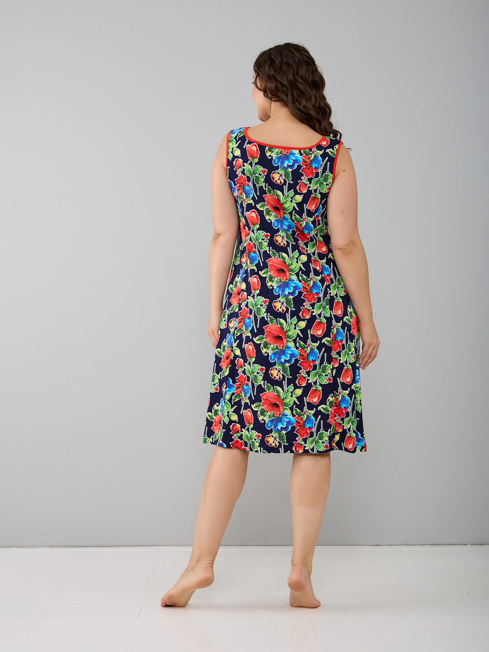 Платье П-012/тсиний-маки