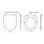 Сиденье для унитаза  белое АНИ ПЛАСТ WS0320P пласт.креп. м/лифт(Элеганс,Комфорт,Алькор) ПАКЕТ