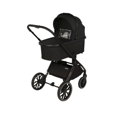 Детская универсальная коляска Adamex Spark 2в1 - Carbon Velvet (Черная ткань, черная рама)