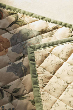 ZARA HOME САЛФЕТКА С ЦВЕТОЧНЫМ ПРИНТОМ, ЗЕЛЕНЫЙ/СИНИЙ