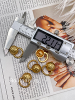 Пуговицы Скиапар. рельефные с пирсингом матовое золото