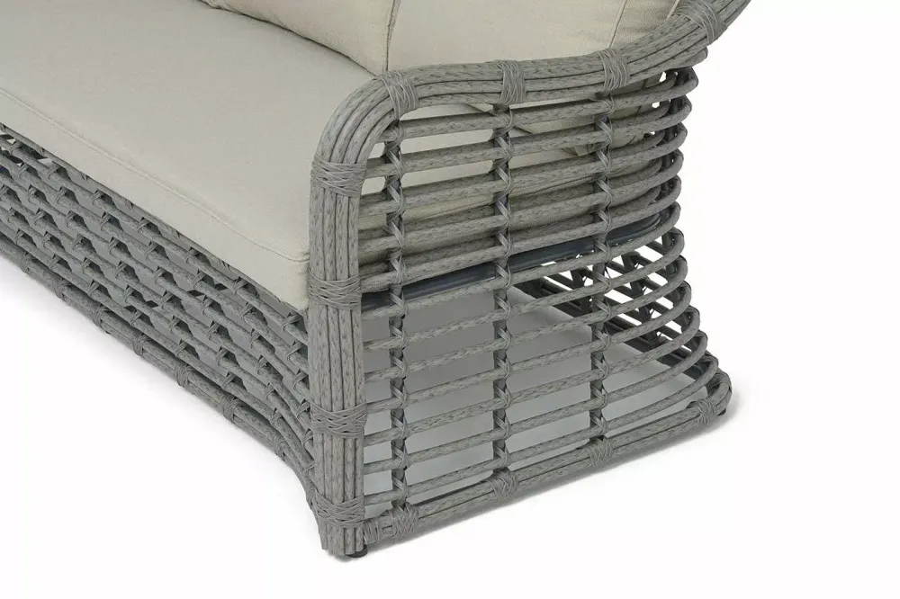 "Ницца" диван из искусственного ротанга трехместный, цвет серый