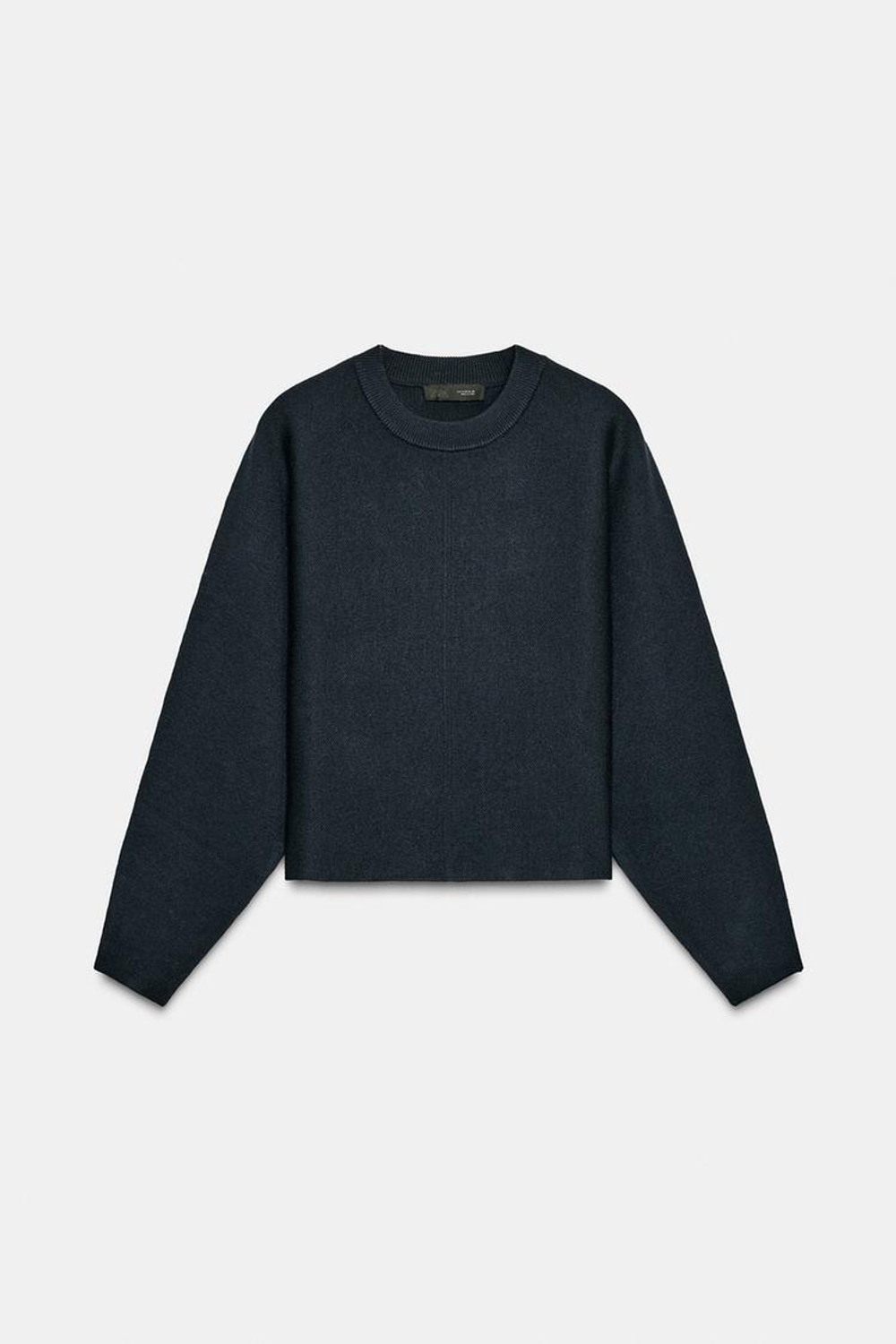 ZARA ОДНОТОННЫЙ СВИТЕР, НЕФТЯНОЙ