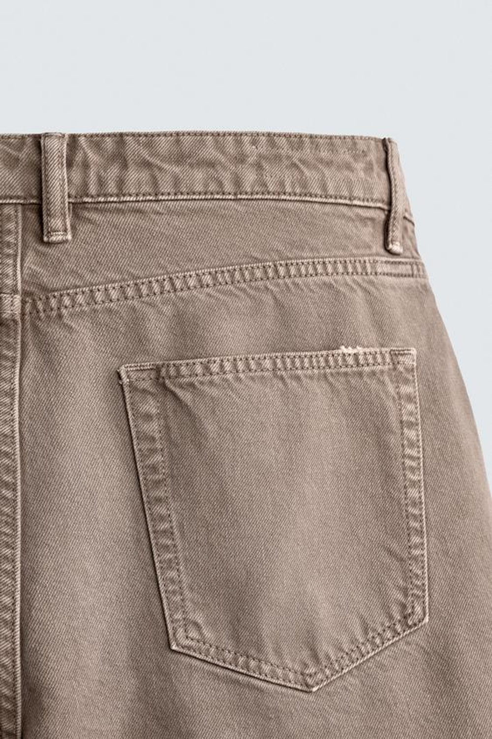 ZARA ДЖИНСОВЫЕ ШОРТЫ RELAXED FIT, КОРИЧНЕВЫЙ