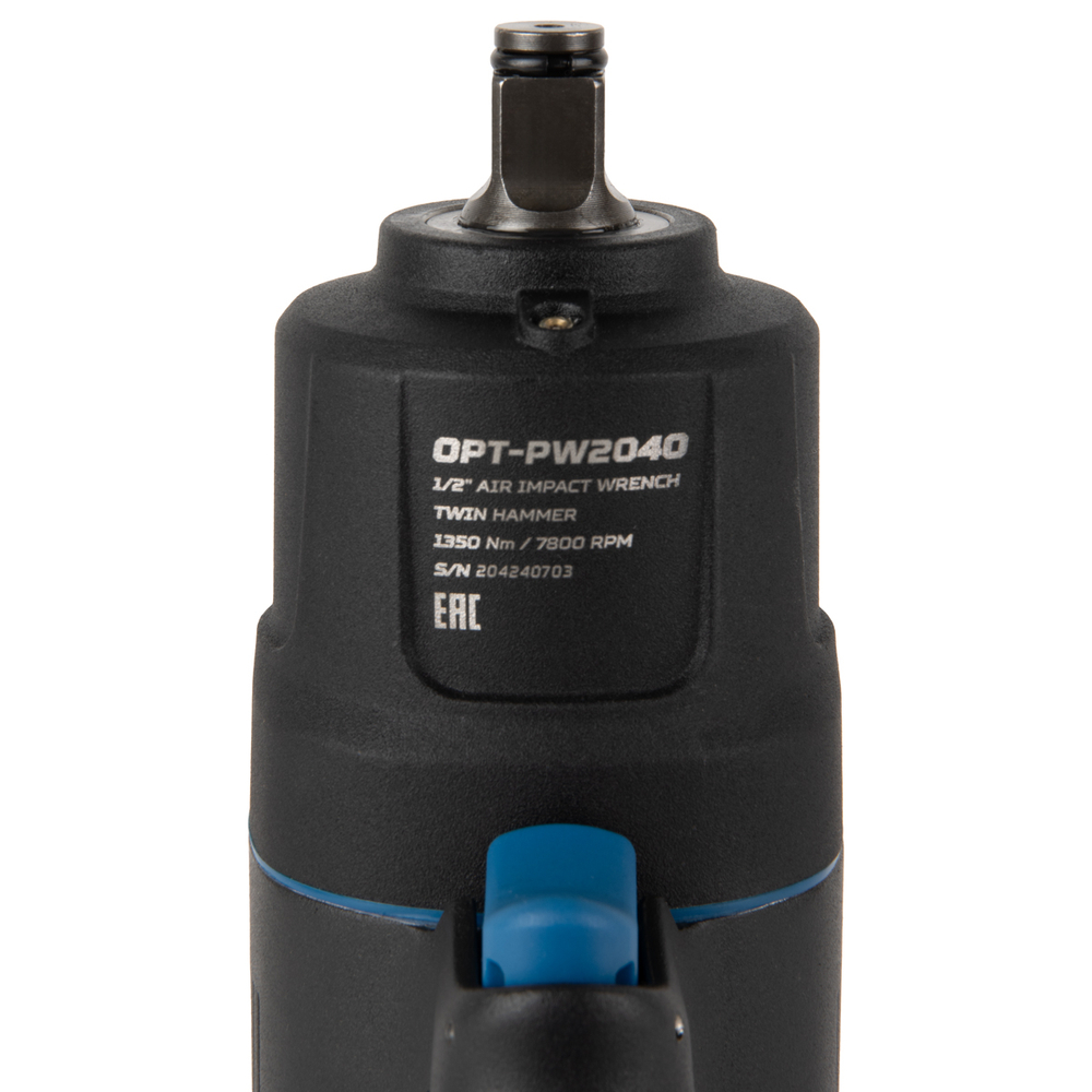 OPT-PW2040 Гайковерт пневматический ударный в алюминиевом корпусе, 1/2", 1350 Нм