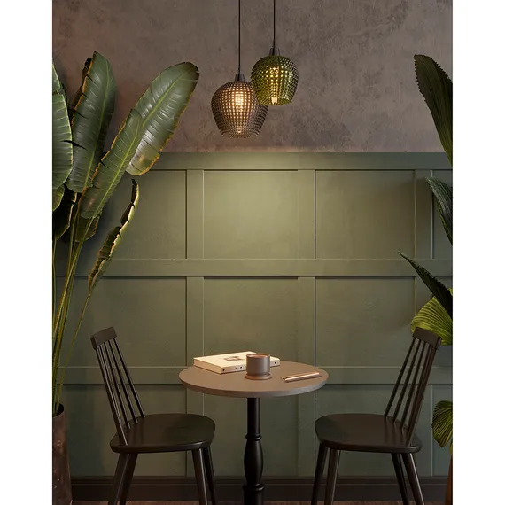 Светильник подвесной каскадный Aurora, Ø40 см, зеленый/серый