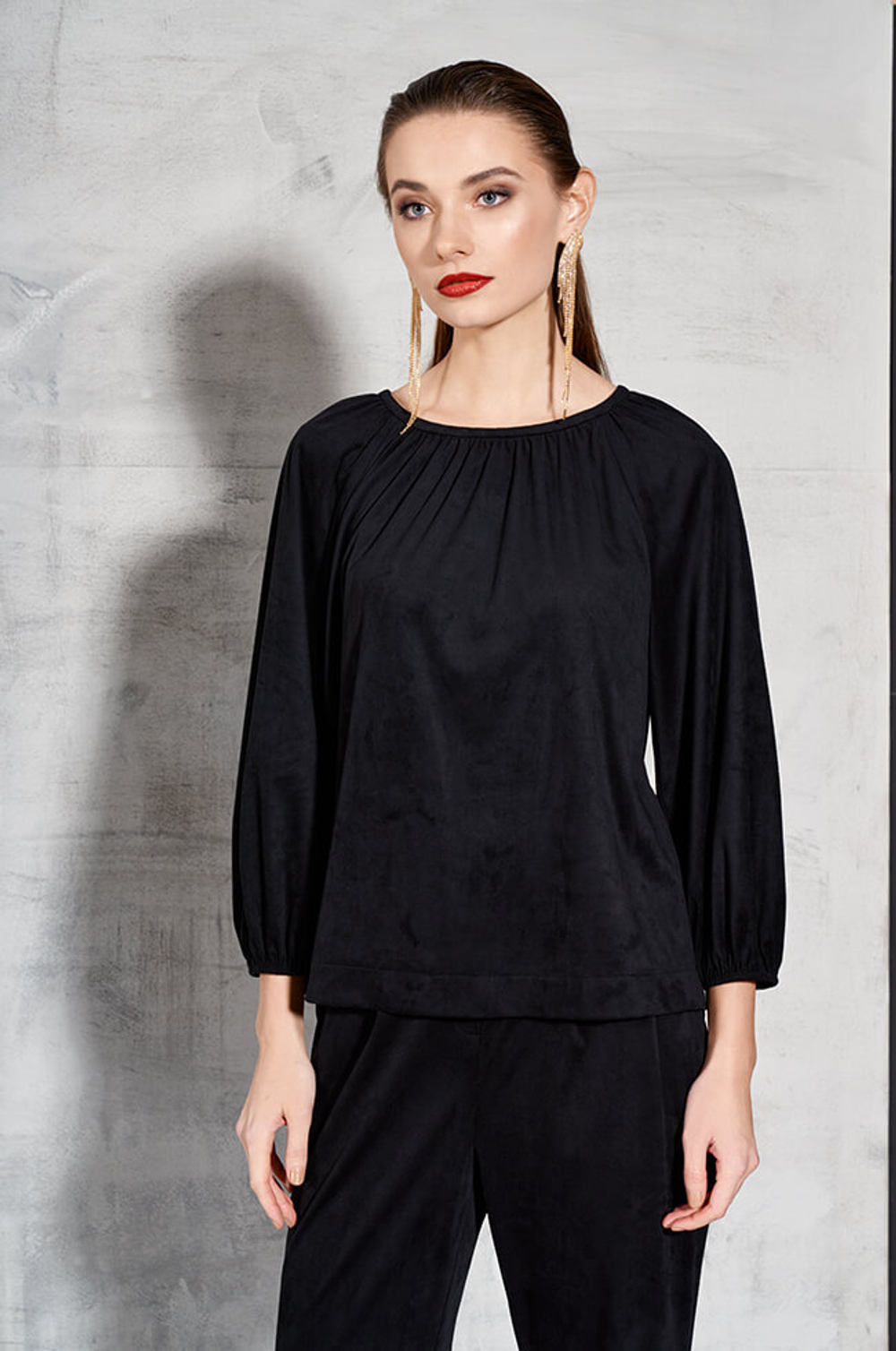 22536 Блузка женская (черный)