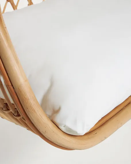 Подвесное кресло Ekaterina из ротанга с темно-серой ножкой