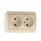 Розетка 2-м ОП Олимп 16А сосна UNIVersal 5560858