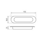 Ручки для раздвижных дверей овал (золото)(Новосибирск)