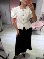 Жаккардовая блуза белый