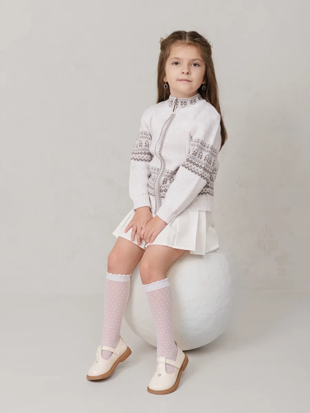 Кофта вязаная на молнии