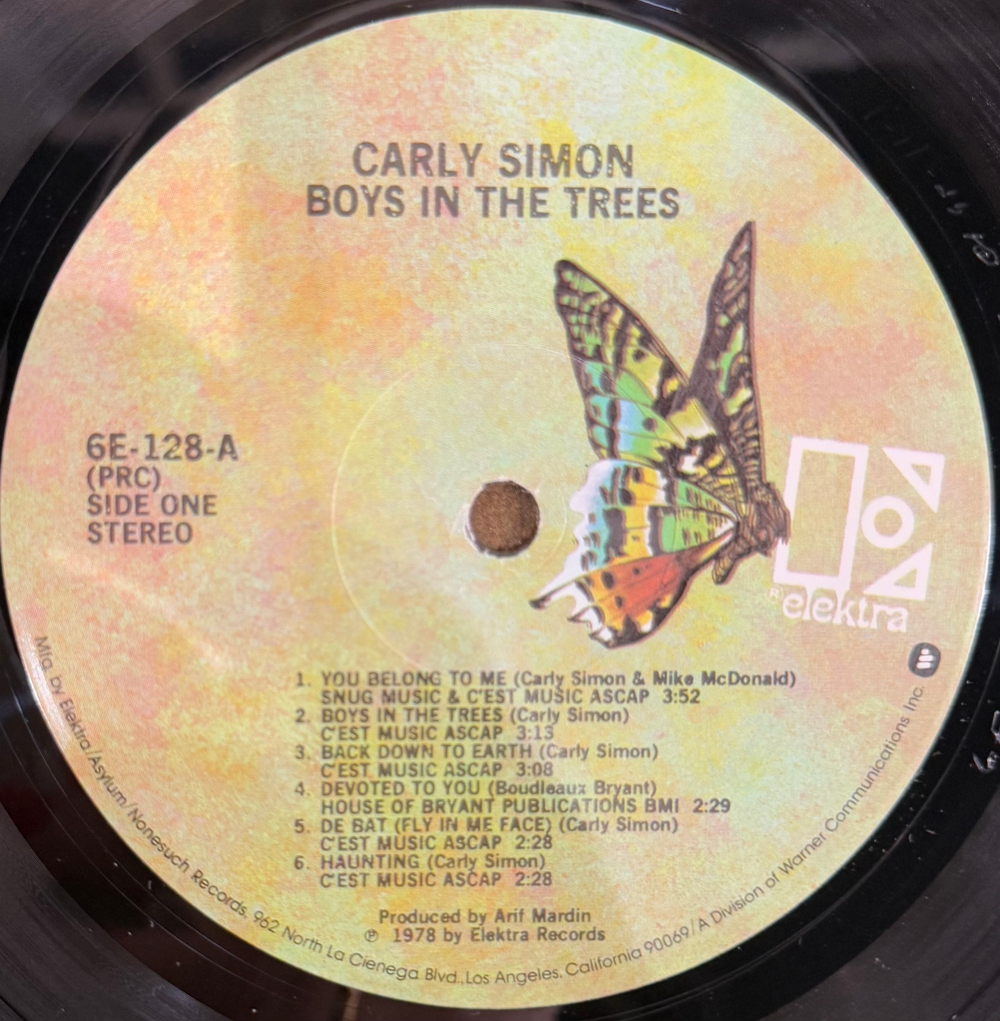 Виниловая пластинка Carly Simon ‎– Boys In The Trees LP