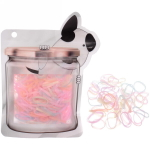 Резинки для волос силиконовые 100шт «Mini miracle - Марли». цвет микс , 9,5*14,5см.