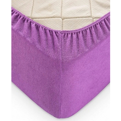 Простыня махра на резинке 180*200*20 Фиолетовый ТГ
