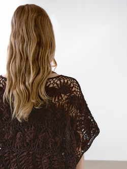 Massimo Dutti Накидка из ажурного кружева, Баклажанный