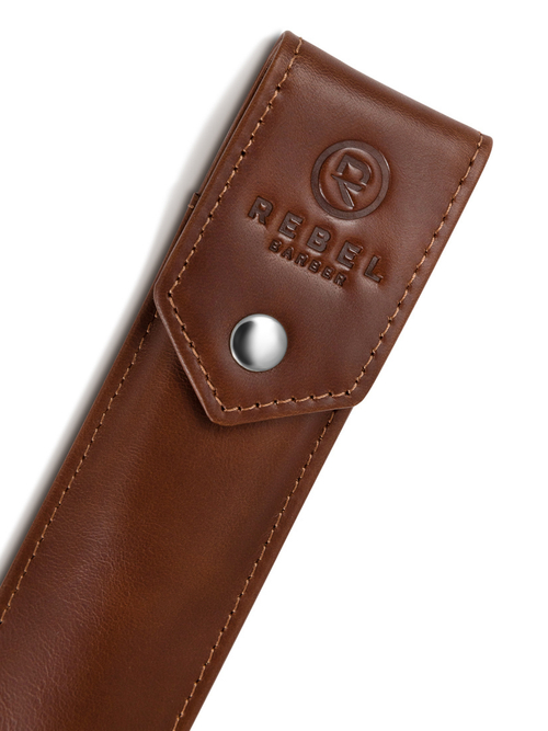 REBEL BARBER Prestige Brown - Кожаный чехол для опасной бритвы